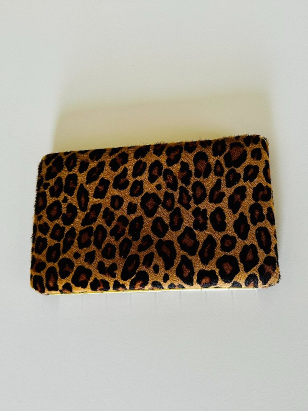 Abas Cache Wallet in calf hair (leopard print)